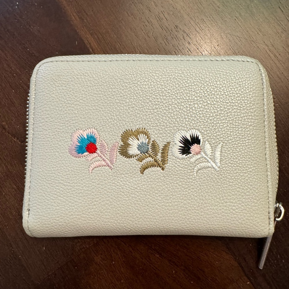Embroidered Zip Wallet